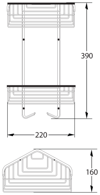 Hüppe Deluxe İkili Şampuanlık 22x16x39 cm Altın uygulama örneği