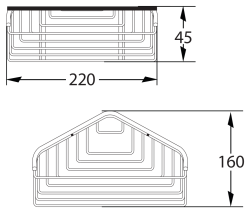 Hüppe Trendy Tekli Şampuanlık 22x16x4,5 cm Parlak Gümüş uygulama örneği