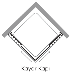 Hüppe X1 Easy Entry KY K K2S2 T Köşe Duşakabin uygulama örneği