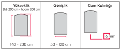 Hüppe Victorian SP S T Walk-in Duşakabin — 76-121 cm, Parlak Gümüş, Güvenlik Filmli