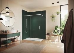Hüppe Vita Minimal KY S K1S1 T Walk-in Duşakabin — 122-161 cm, Parlak Gümüş, Kumlama