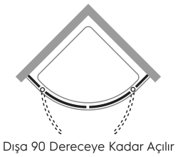 Hüppe Aura Pure SAK O DUAL T Oval Köşe Duşakabin uygulama örneği