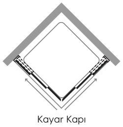 Hüppe Classics KY K K4S2 T Köşe Duşakabin uygulama örneği
