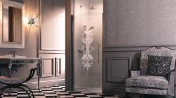Hüppe Victorian AK C SOLO T Ön Cephe Duşakabin — 92-111 cm, Altın, Kumlama
