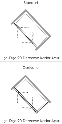 Hüppe Design SAK C DUAL T Ön Cephe Duşakabin uygulama örneği