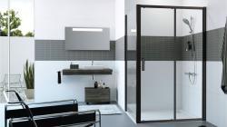 Hüppe Design Pure SF KY C K1S1 T Ön Cephe Duşakabin — 152-181 cm, Altın, Kumlama