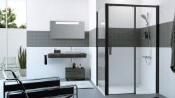 Hüppe Design Pure EE KY C K1S1 T Ön Cephe Duşakabin — 99-121 cm, Altın, Kumlama