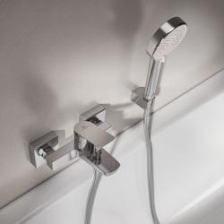 Ideal Standard Ceralife C Aplike Banyo ve Duş Bataryası 207x177x115 mm, 155 mm çıkış ucu projeksiyonu Krom uygulama örneği