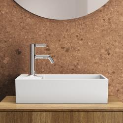 Ideal Standard Extra Tezgah Üstü Lavabo 450x250x150 mm, 1 tek batarya delikli, taşma delikli Beyaz T373301 uygulama örneği