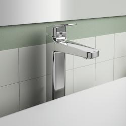 Ideal Standard Ceraplan Lavabo Bataryası 47x210x321 mm, 138 mm çıkış ucu projeksiyonu, 5 l/dk (3 bar), sifon kumandalı Krom uygulama örneği
