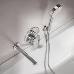 Ideal Standard Ceralife O Duvardan Küvet Gagası 65x228x65 mm, 210 mm çıkış ucu projeksiyonu, 25 l/dk (3 bar) Krom uygulama örneği