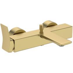 Ideal Standard Conca Aplike Banyo ve Duş Bataryası 293x230x112 mm, 186 mm çıkış ucu projeksiyonu, 20.0 l/dk (3 bar) Fırçalanmış Altın