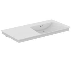 Ideal Standard La Dolce Vita Etajerli Lavabo 1060x535x155 mm, batarya deliksiz, taşma delikli Beyaz E270401