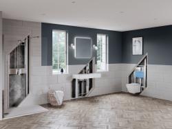 Ideal Standard Oleas Pnömatik Kontrol Paneli 234x8.5x154 mm, mekanik Krom uygulama örneği