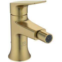 Ideal Standard La Dolce Vita Bide Bataryası 52x142x172 mm, 105 mm çıkış ucu projeksiyonu, 3.8 l/dk (3 bar), sifon kumandalı Fırçalanmış Altın