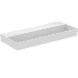 Ideal Standard Solos Lavabo 1215x515x125 mm, taşlanmış alt yüzey, 1 tek batarya delikli, taşma deliksiz Beyaz