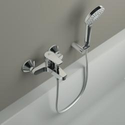 Ideal Standard Cerafine Model D Aplike Banyo ve Duş Bataryası 207x174x110 mm, 156 mm çıkış ucu projeksiyonu, 20.0 l/dk (3 bar) Krom uygulama örneği