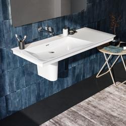 Ideal Standard La Dolce Vita Etajerli Lavabo 1260x535x155 mm, batarya deliksiz, taşma delikli Beyaz E270601 uygulama örneği