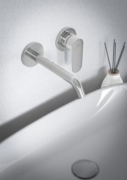 Ideal Standard Cerafine O Nuovo Duvara Monte Lavabo Armatürü 175x189x112.5 mm, 180 mm çıkış ucu projeksiyonu, Kit 1 gerekli, 4 l/dk (3 bar), sifon kumandasız Krom uygulama örneği