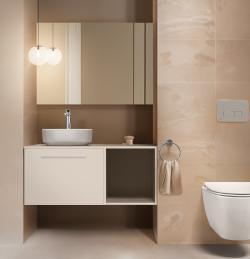 Ideal Standard i.life O Çanak Lavabo 400x400x130 mm, batarya deliksiz, taşma deliksiz Beyaz uygulama örneği