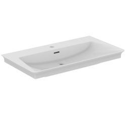 Ideal Standard La Dolce Vita Etajerli Lavabo 860x470x145 mm, 1 tek batarya delikli, taşma delikli Beyaz