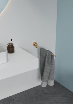 Ideal Standard Iom Havluluk 48x371 mm Fırçalanmış Altın uygulama örneği