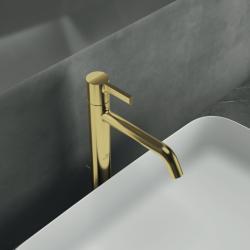 Ideal Standard Joy Lavabo Bataryası 48x219x313 mm, 170 mm çıkış ucu projeksiyonu, 5 l/dk (3 bar), sifon kumandalı Fırçalanmış Altın uygulama örneği