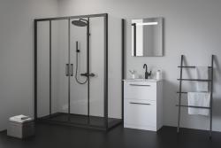 Ideal Standard Ceraplan Lavabo Bataryası 112x179x280 mm, 145 mm çıkış ucu projeksiyonu, 5 l/dk (3 bar), sifon kumandasız Mat Siyah uygulama örneği