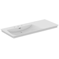 Ideal Standard La Dolce Vita Etajerli Lavabo 1260x535x155 mm, 3 batarya delikli, taşma delikli Beyaz E269601