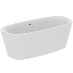 Ideal Standard Dea Bağımsız Küvet 1700x755x610 mm, batarya deliksiz, taşma delikli, sifon kumandalı Mat Beyaz
