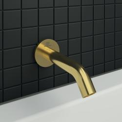 Ideal Standard Joy Duvardan Küvet Gagası 65x65 mm, 160 mm çıkış ucu projeksiyonu, 25 l/dk (3 bar) Fırçalanmış Altın uygulama örneği