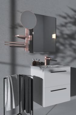 Ideal Standard Alu+ Makyaj Aynası 600x145.5x717 mm Bronze uygulama örneği
