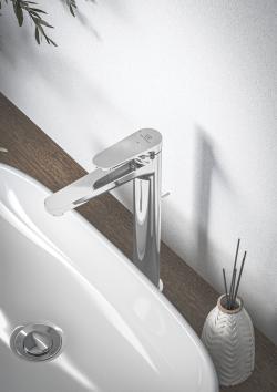Ideal Standard Cerafine O Nuovo Lavabo Bataryası 48x184.5x292 mm, 145 mm çıkış ucu projeksiyonu, 3.8 l/dk (3 bar), sifon kumandalı Krom uygulama örneği
