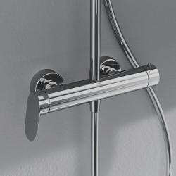 Ideal Standard Ceraflow T25 Aplike Duş Bataryası Dahil Duş Sistemi 313x510.5x1117 mm, 12.0 l/dk (3 bar) Krom A8526AA uygulama örneği
