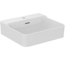 Ideal Standard Conca Lavabo 500x450x145 mm, 1 tek batarya delikli, taşma delikli Beyaz