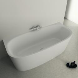Ideal Standard Dea Özel Şekilli Küvet 1800x805x610 mm, batarya deliksiz, taşma delikli, sifon kumandasız Beyaz uygulama örneği