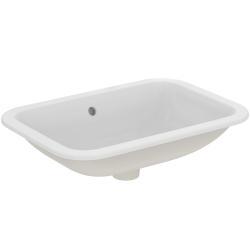 Ideal Standard Connect Lavabo 580x410x175 mm, batarya deliksiz, taşma delikli Beyaz