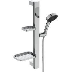Ideal Standard Idealrain Alu+ Sürgülü Duş Seti 349x157x600 mm, 8 l/dk (3 bar) Mat Siyah