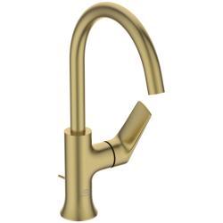 Ideal Standard La Dolce Vita Lavabo Bataryası 114x226x311 mm, 169 mm çıkış ucu projeksiyonu, 3.8 l/dk (3 bar), sifon kumandalı Fırçalanmış Altın