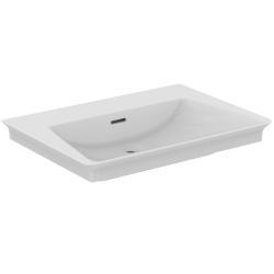 Ideal Standard La Dolce Vita Etajerli Lavabo 660x470x145 mm, batarya deliksiz, taşma delikli Beyaz