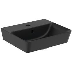 Ideal Standard Connect Air Tezgah Üstü Lavabo 400x350x150 mm, 1 tek batarya delikli, taşma delikli Mat Siyah