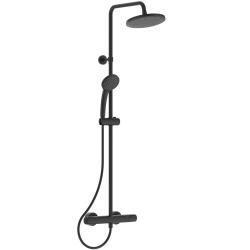 Ideal Standard Ceratherm T25 Aplike Duş Bataryası Dahil Duş Sistemi 315x492.5x1117 mm, 12.0 l/dk (3 bar) Mat Siyah