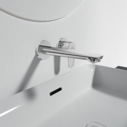 Ideal Standard Cerafine Model O Duvara Monte Lavabo Armatürü 175x237x111.5 mm, 224 mm çıkış ucu projeksiyonu, Kit 1 gerekli (A1313), 3.8 l/dk (3 bar), sifon kumandasız Krom uygulama örneği