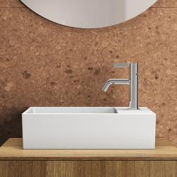 Ideal Standard Extra Tezgah Üstü Lavabo 450x250x150 mm, 1 tek batarya delikli, taşma delikli Beyaz T373401 uygulama örneği