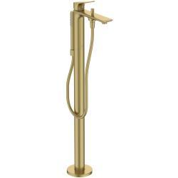 Ideal Standard La Dolce Vita Yerden Küvet Armatürü 130x297x858 mm, 204 mm çıkış ucu projeksiyonu, Kit 1 gerekli, 8 l/dk (3 bar) Manyetik Gri