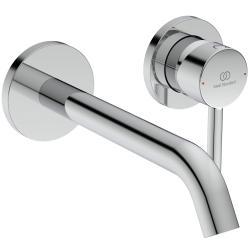 Ideal Standard Ceraline Duvara Monte Lavabo Armatürü 175x189x116.5 mm, 180 mm çıkış ucu projeksiyonu, Kit 1 gerekli (A1313), 3.8 l/dk (3 bar), sifon kumandasız Mat Siyah