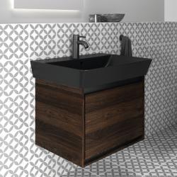 Ideal Standard Connect Air Lavabo 600x460x160 mm, 1 tek batarya delikli, taşma delikli Mat Siyah uygulama örneği