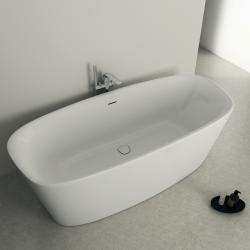 Ideal Standard Dea Bağımsız Küvet 1795x795x610 mm, batarya deliksiz, taşma delikli, sifon kumandasız Beyaz uygulama örneği
