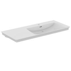 Ideal Standard La Dolce Vita Etajerli Lavabo 1260x535x155 mm, 1 tek batarya delikli, taşma delikli Beyaz E263301