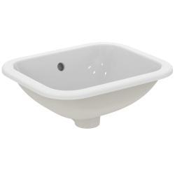 Ideal Standard Connect Tezgah Altı Lavabo 420x350x175 mm, batarya deliksiz, taşma delikli Beyaz